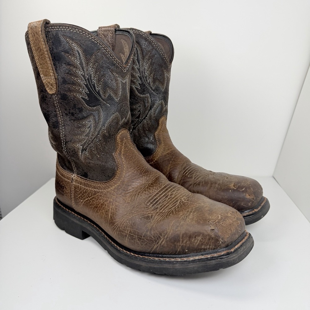 Ariat Sierra Steel Toe Puncture Resistant EH Work Boots Brown Men's 9D